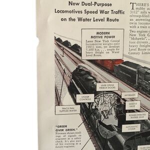 Vintage 1944 New York Central Rail Modern Mohawks Ad Advertisement